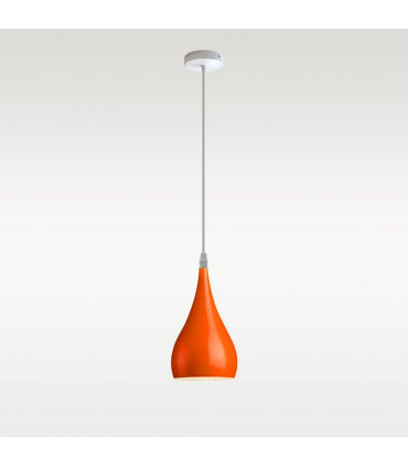 Ceiling Lamp Shade Metal E27 Orange Teardrop Pendant Light 40x30x30 cm