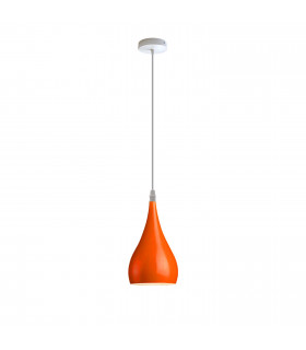 Pendant Light Teardrop Orange Metal E27 Modern Industrial Hanging Fixture
