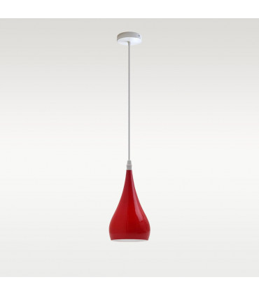 Pendant Light Metal E27 Red Teardrop 20x40x30cm Modern Industrial Hanging