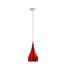 Metal E27 Red  Teardrop Pendant Light Modern Industrial Hanging Light Fixture 