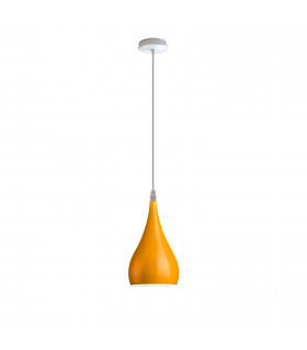 Metal Yellow Teardrop Pendant Light Modern Industrial Hanging Light Fixture