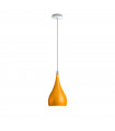 Metal Yellow Teardrop Pendant Light Modern Industrial Hanging Light Fixture