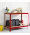 Metal Garage Workbench - Red
