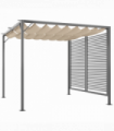 Metal Pergola Patio Sun Shelter Grape Tent Retractable Canopy UV Cut