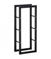 Metal Rust-Resistant Firewood Log Rack Black