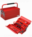 Metal Tool Box 3 Tier 5 Tray Professional Toolbox, 45x22.5x34.5cm, Red