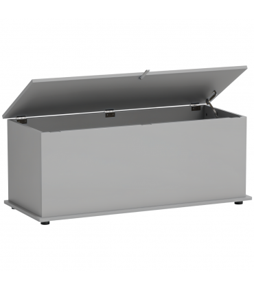 HOMCOM Storage Chest With Lid, 113L Storage Box, Grey