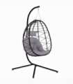 ComfortSwing Egg-Shaped Chair with Cushion - Stylish Nest Design for Relaxation