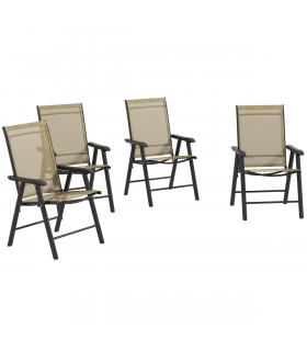 Durable Charcoal Grey Folding Chairs - Comfort & Convenience Set of 4