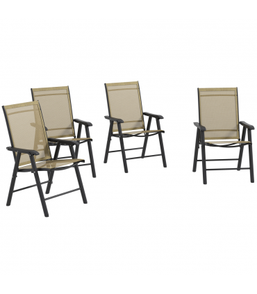 Durable Charcoal Grey Folding Chairs - Comfort & Convenience Set of 4
