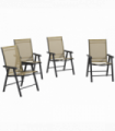 Durable Charcoal Grey Folding Chairs - Comfort & Convenience Set of 4
