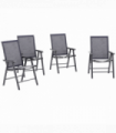 Durable Charcoal Grey Folding Chairs - Comfort & Convenience Set of 4
