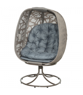 Elegant 360° Swivel Basket Seat with Padded Cushions for Comfort