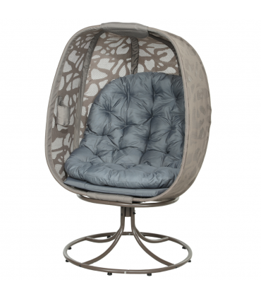Elegant 360° Swivel Basket Seat with Padded Cushions for Comfort