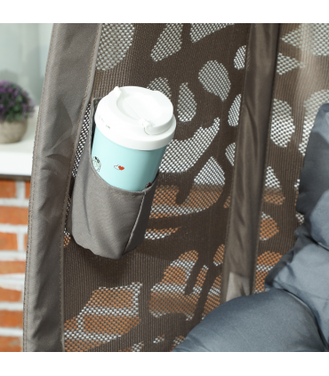 Elegant 360° Swivel Basket Seat with Padded Cushions for Comfort