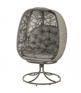 Elegant 360° Swivel Basket Seat with Padded Cushions for Comfort