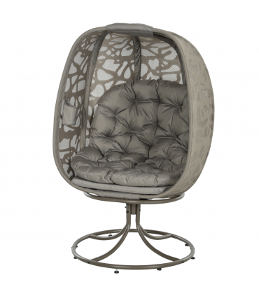 Elegant 360° Swivel Basket Seat with Padded Cushions for Comfort