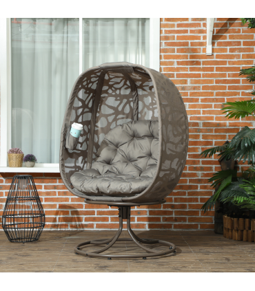 Elegant 360° Swivel Basket Seat with Padded Cushions for Comfort