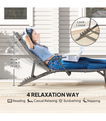 Adjustable Outdoor Recliner Chair - Durable & Comfortable Folding Lounger