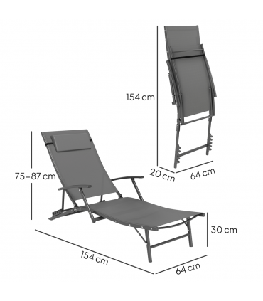 Adjustable Outdoor Recliner Chair - Durable & Comfortable Folding Lounger