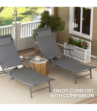 Adjustable Outdoor Recliner Chair - Durable & Comfortable Folding Lounger