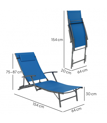 Adjustable Outdoor Recliner Chair - Durable & Comfortable Folding Lounger