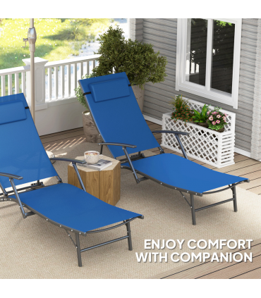 Adjustable Outdoor Recliner Chair - Durable & Comfortable Folding Lounger