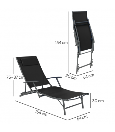 Adjustable Outdoor Recliner Chair - Durable & Comfortable Folding Lounger