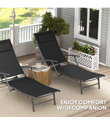 Adjustable Outdoor Recliner Chair - Durable & Comfortable Folding Lounger