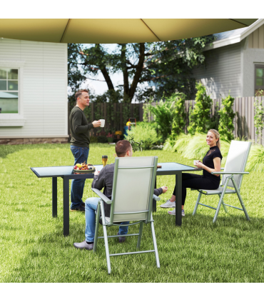 Aluminium Folding Chairs Set - Lightweight & Comfortable Outdoor Seating