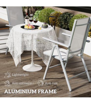 Aluminium Folding Chairs Set - Lightweight & Comfortable Outdoor Seating
