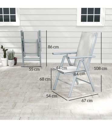 Aluminium Folding Chairs Set - Lightweight & Comfortable Outdoor Seating