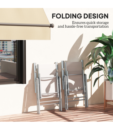 Aluminium Folding Chairs Set - Lightweight & Comfortable Outdoor Seating