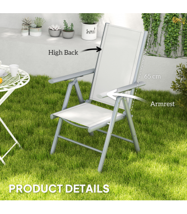 Aluminium Folding Chairs Set - Lightweight & Comfortable Outdoor Seating