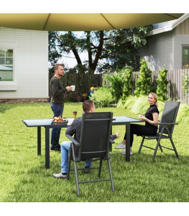 Aluminium Folding Chairs Set - Lightweight & Comfortable Outdoor Seating