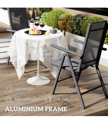Aluminium Folding Chairs Set - Lightweight & Comfortable Outdoor Seating