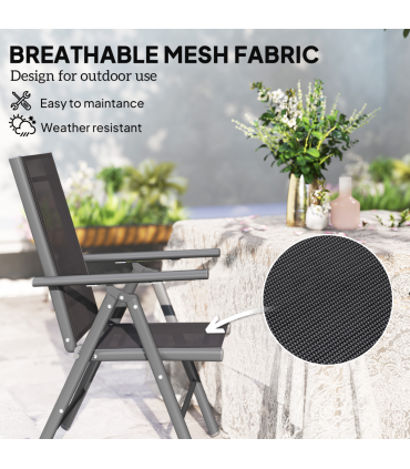 Aluminium Folding Chairs Set - Lightweight & Comfortable Outdoor Seating