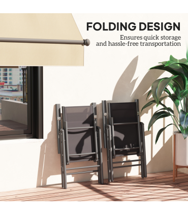 Aluminium Folding Chairs Set - Lightweight & Comfortable Outdoor Seating