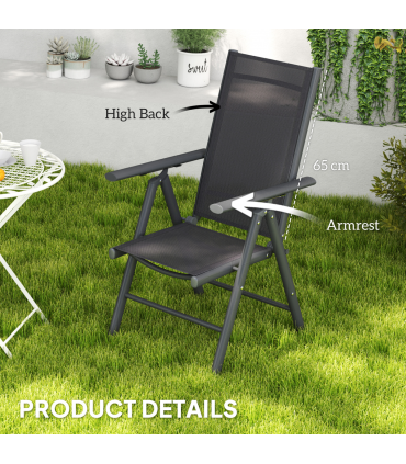 Aluminium Folding Chairs Set - Lightweight & Comfortable Outdoor Seating