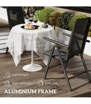 Aluminium Folding Chairs Set - Lightweight & Comfortable Outdoor Seating