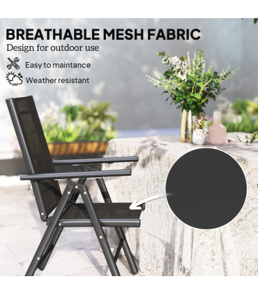 Aluminium Folding Chairs Set - Lightweight & Comfortable Outdoor Seating