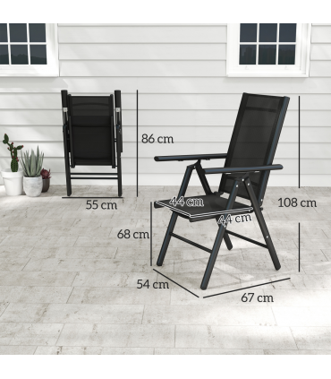 Aluminium Folding Chairs Set - Lightweight & Comfortable Outdoor Seating