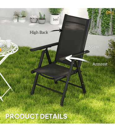 Aluminium Folding Chairs Set - Lightweight & Comfortable Outdoor Seating