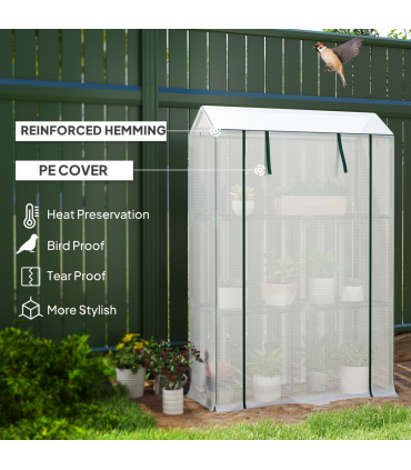 Garden Plant Greenhouse - Weatherproof Protection & Organising Shelves