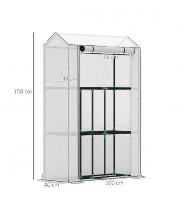 Garden Plant Greenhouse - Weatherproof Protection & Organising Shelves