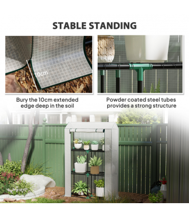 Garden Plant Greenhouse - Weatherproof Protection & Organising Shelves