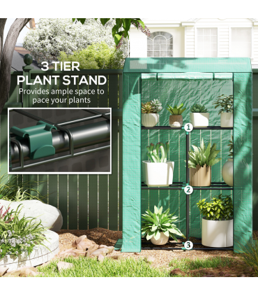 Garden Plant Greenhouse - Weatherproof Protection & Organising Shelves