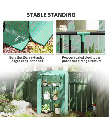 Garden Plant Greenhouse - Weatherproof Protection & Organising Shelves