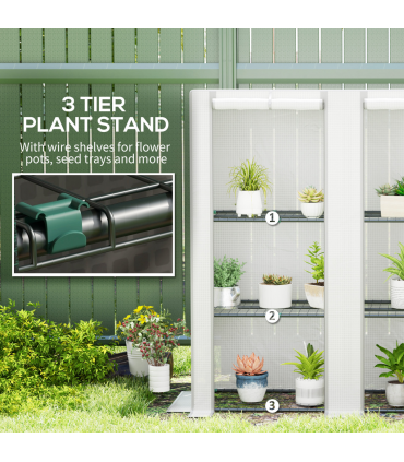 Garden Plant Organiser - Durable Shelves with Weather Protection