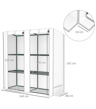 Garden Plant Organiser - Durable Shelves with Weather Protection